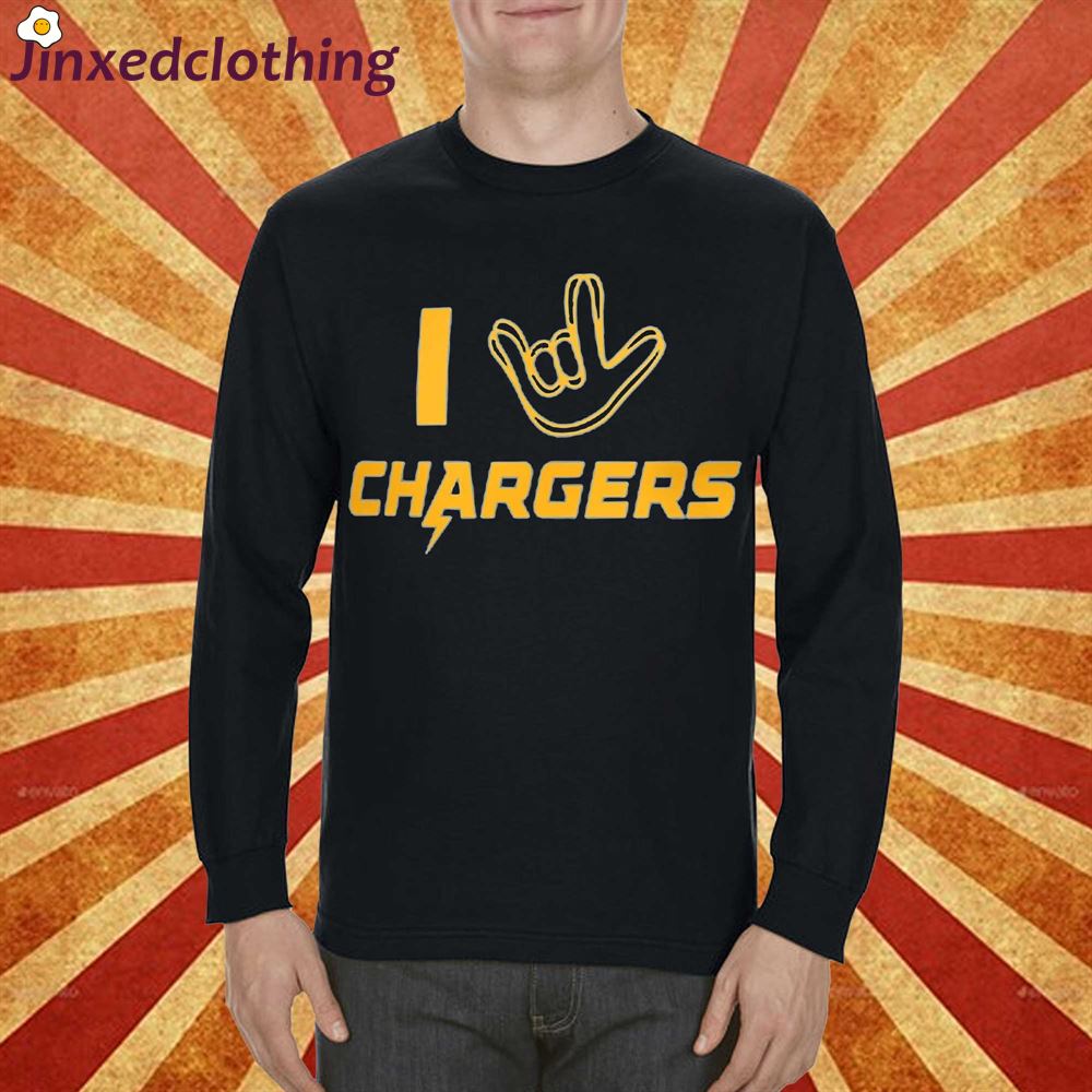 Los Angeles Chargers Homage The Nfl Asl Collection By Love Sign Tri-blend T-shirt 